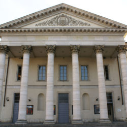 It is situated near the Cathedral of Como.